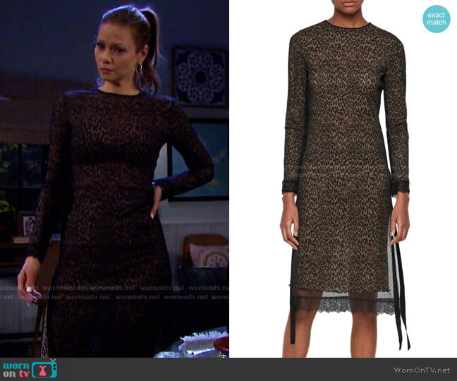 All Saints Kiara Linleo Tulle-Overlay Dress worn by Ava Vitali (Tamara Braun ) on Days of our Lives