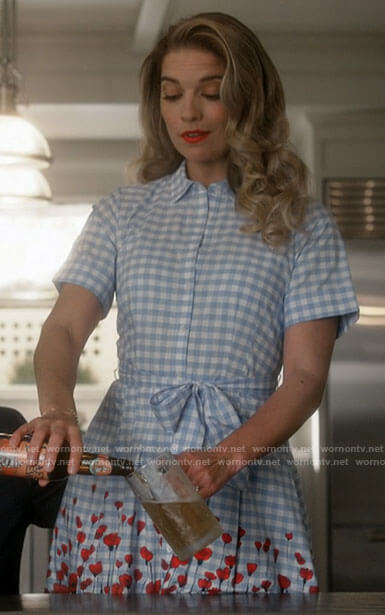 Allison’s gingham and floral shirtdress on Kevin Can F**k Himself