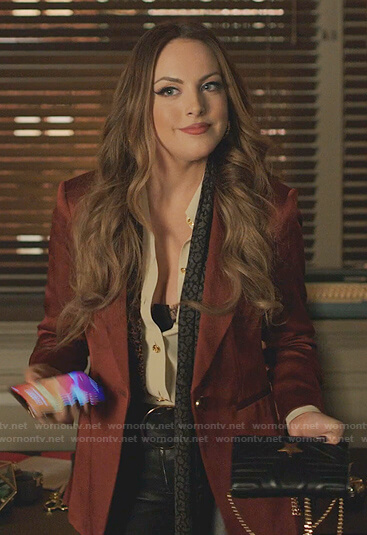 Fallon’s brown blazer on Dynasty