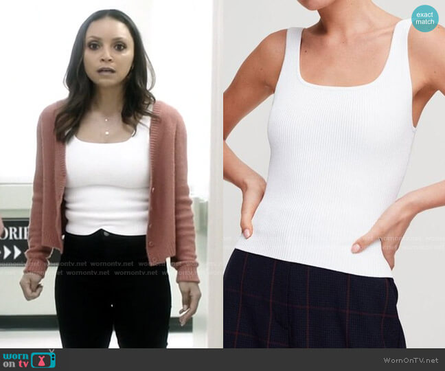 Wilfred Sculpt Knit Long Tank worn by Cecile Horton (Danielle Nicolet) on The Flash