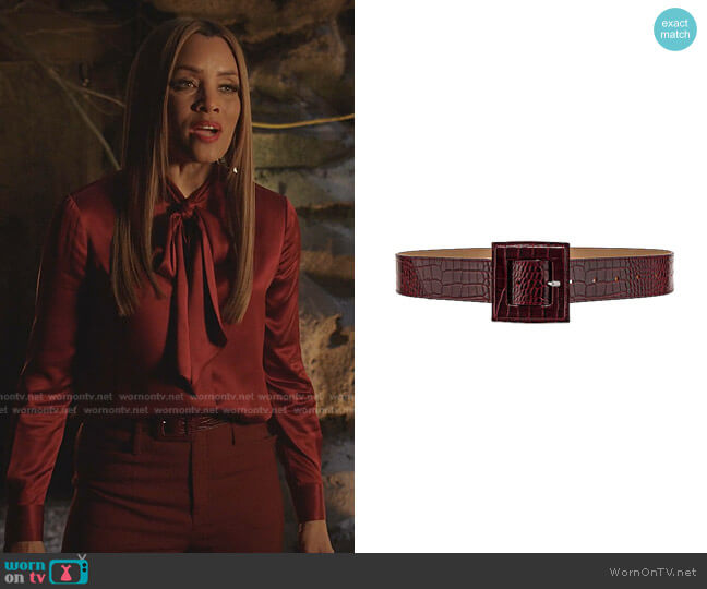 Chloe High-Rise Flared Trousers worn by Dominique Deveraux (Michael Michele) on Dynasty