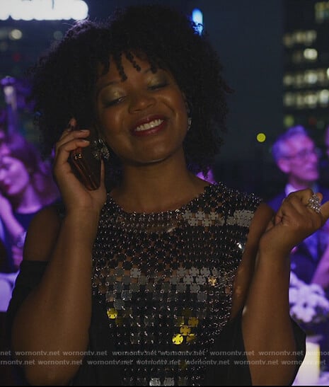 Bianca’s sequin chainmail dress on The Good Fight