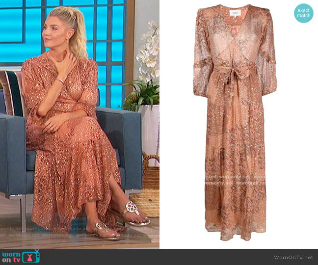 Ba&sh Oriane Dainty-print Wrap Dress worn by Amanda Kloots on The Talk