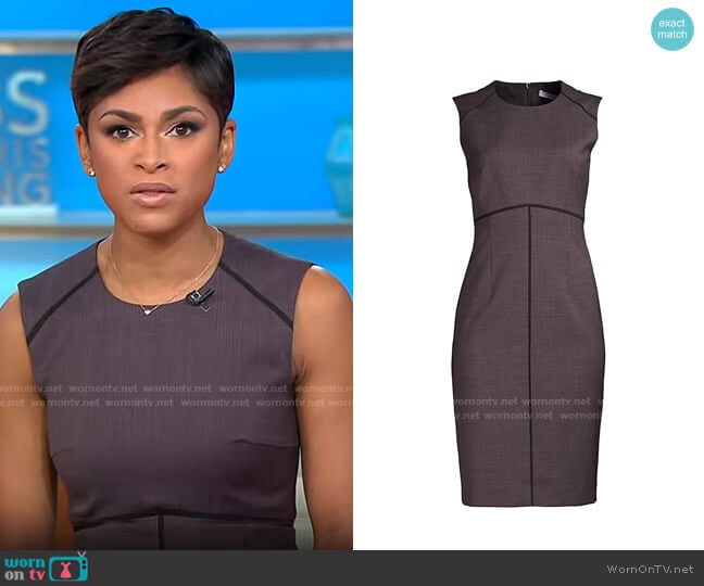 BOSS Difana Dress worn by Jericka Duncan on CBS Mornings
