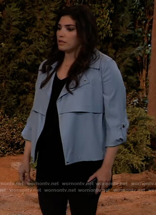Brook-Lynn’s blue open jacket on General Hospital