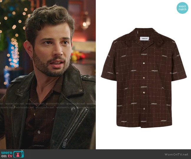 Ambush Ambush Logo Open Collar Shirt worn by Sam Flores (Rafael de la Fuente) on Dynasty