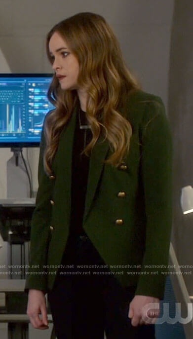 Caitlin’s dark green blazer on The Flash