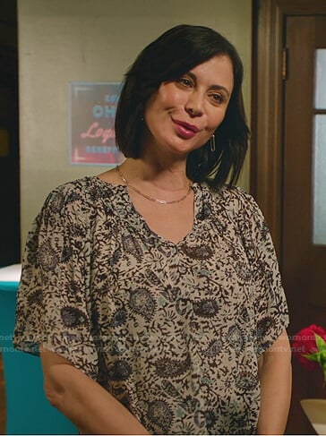 Cassie’s paisley print top on Good Witch