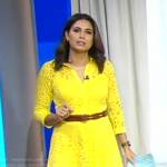Cecilia’s yellow lace shirtdress on Good Morning America