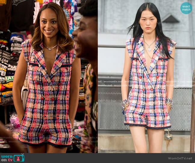 Chanel SS20 Collection Playsuit worn by Whitney Green (Amber Stevens West) on Run the World
