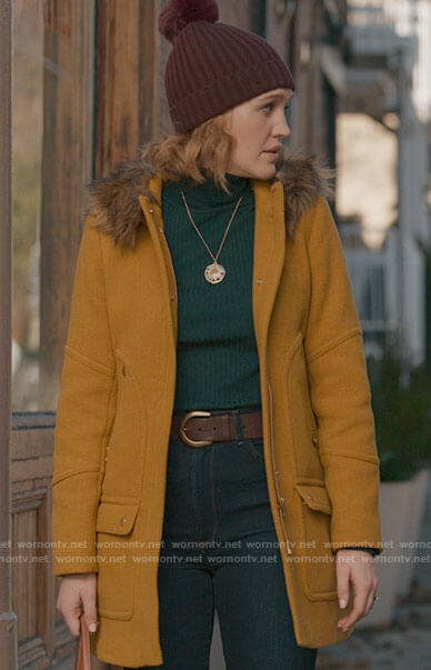Corinne’s yellow coat on The Republic of Sarah