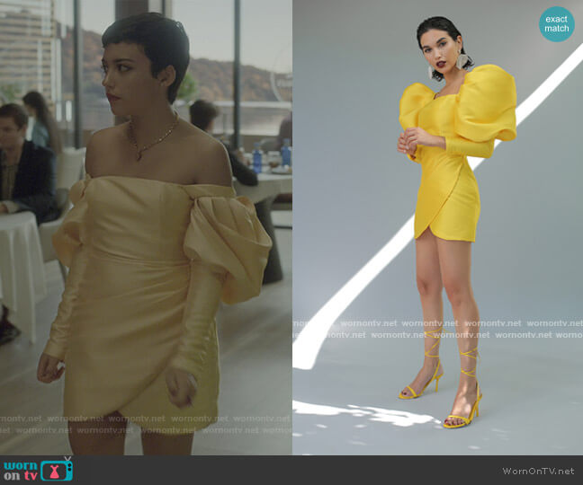 Cristina Garcia Vestido Kate Dress worn by Ari Blanco (Carla Diaz) on Elite