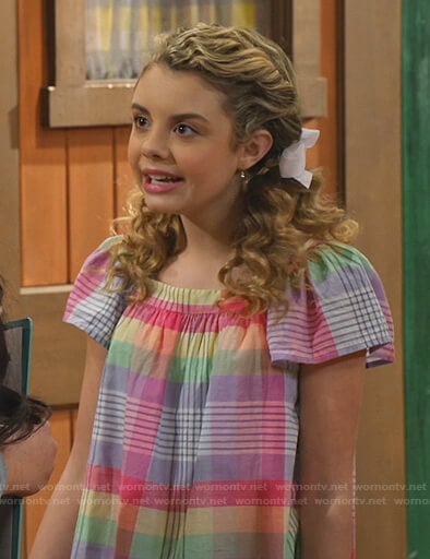 Destiny’s multicolor plaid top on Bunkd
