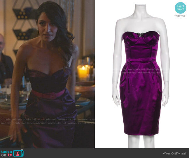 Dolce & Gabbana Bustier Cocktail Dress worn by Billie Connelly (Sara Shari) on Sex/Life