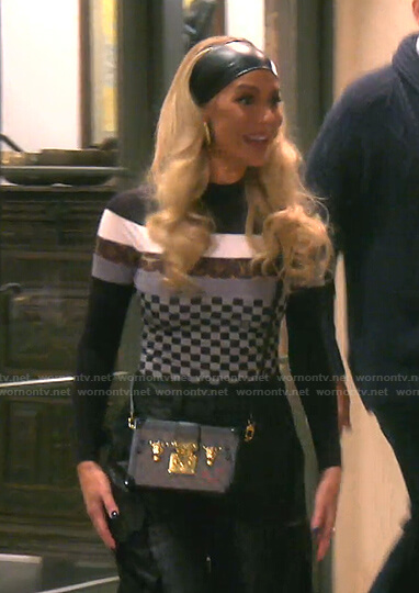 Dorit’s checkerboard top on The Real Housewives of Beverly Hills