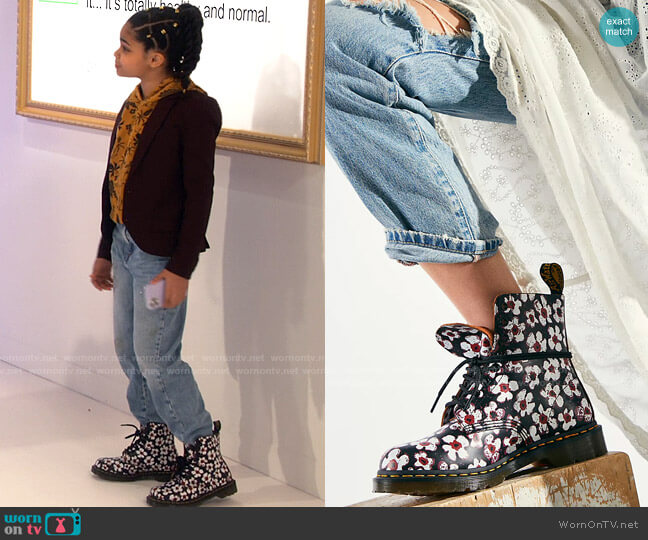 Dr Martens 1460 Pascal Pansy Fayre Boots worn by Millicent (Jaidyn Triplett) on iCarly