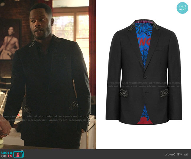 Etro Embellished Blazer worn by Jeff Colby (Sam Adegoke) on Dynasty