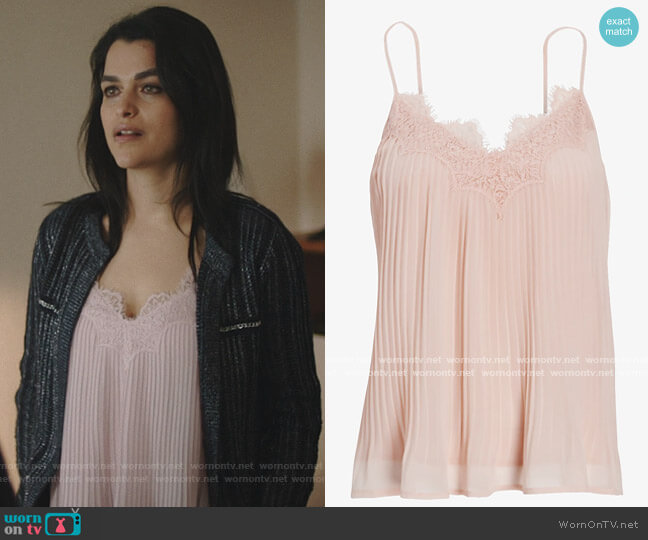 Express Pleated Lace Trim Cami