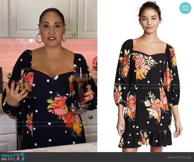 Farm Rio Nanaju Floral Mini Dress worn by Alejandra Ramos on Today