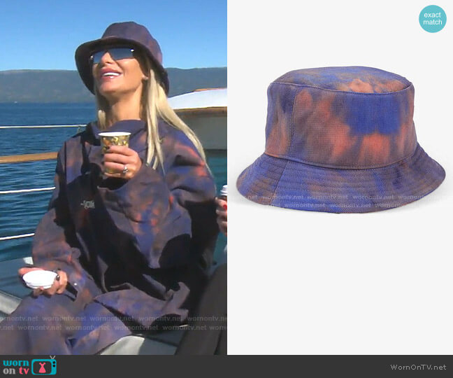 Fenty Tie-Dye Oversized Shell Bucket Hat worn by Dorit Kemsley on The Real Housewives of Beverly Hills