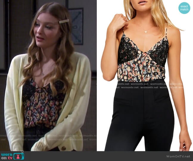 Free People Little Dreams Camisole worn by Alice Caroline Horton (Lindsay Arnold) on Days of our Lives