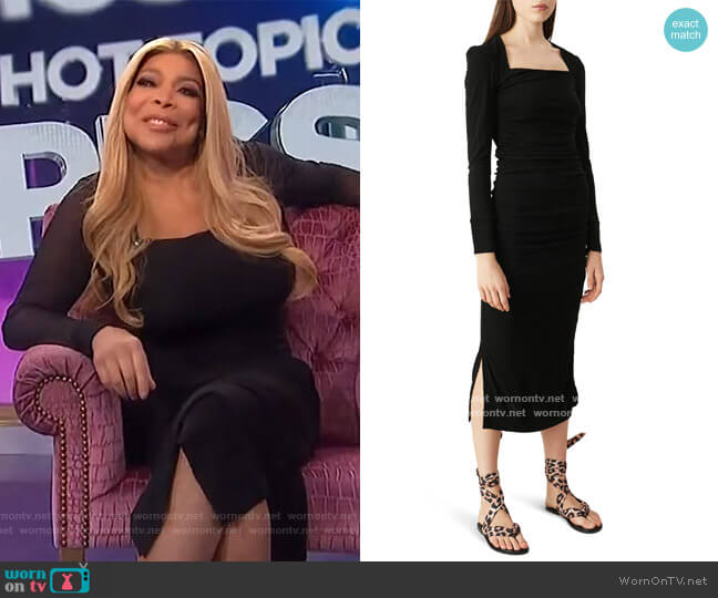 Ganni Dotted Mesh Dress worn by Wendy Williams on The Wendy Williams Show