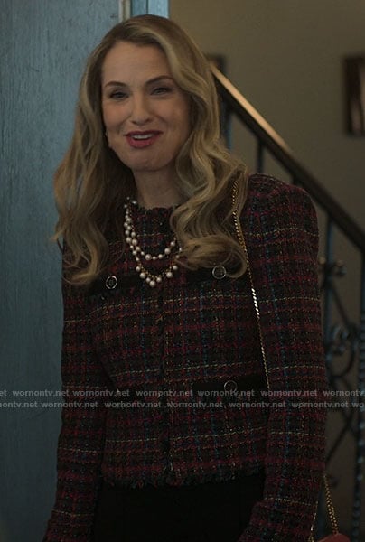 Geogina’s tweed jacket on Love Victor