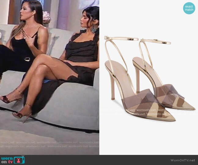 Gianvito Rossi Stark Plexi Ankle Strap Heels worn by Kylie Jenner on Keeping Up with the Kardashians