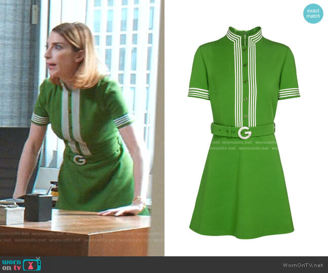 Gucci Belted Crepe Dress worn by Lauren (Molly Bernard) on Younger