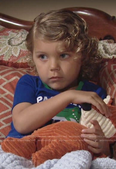 Harrison’s Past My Bedtime crocodile pajamas on The Young and the Restless