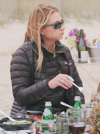 Heather’s black puffer jacket on The Real Housewives of New York City