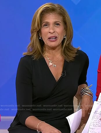 Hoda’s black wrap dress on Today