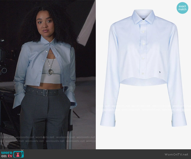 Homme Girls X Browns 50 Cropped Cotton Shirt worn by Kat Edison (Aisha Dee) on The Bold Type