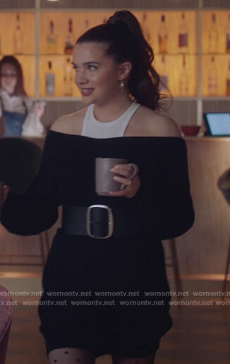 Jane’s black layered dress on The Bold Type