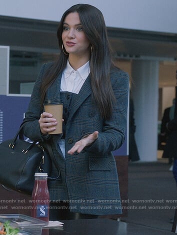 Jane’s gray plaid blazer on The Bold Type