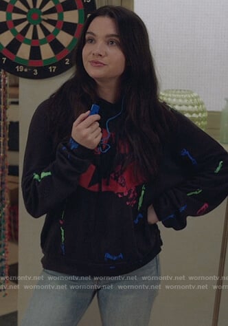 Jane’s star printed sweatshirt on The Bold Type