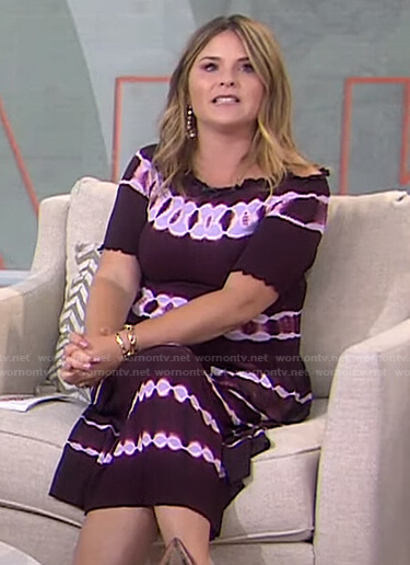 Jenna’s burgundy tie dye dress on Today