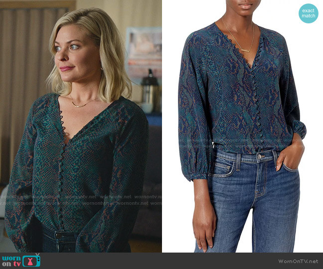 Joie Shariana Top worn by Stephanie Borden (Kylee Evans) on Good Witch