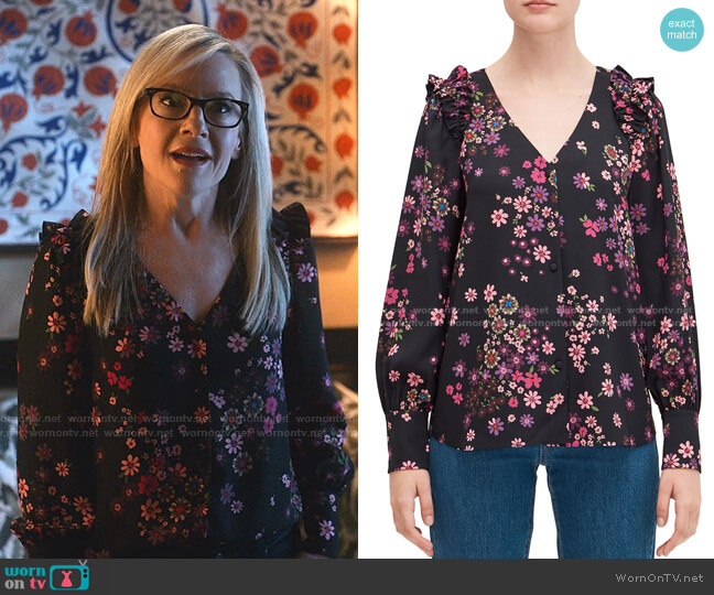 Kate Spade Bora Flora Top worn by Linda Martin (Rachael Harris) on Lucifer