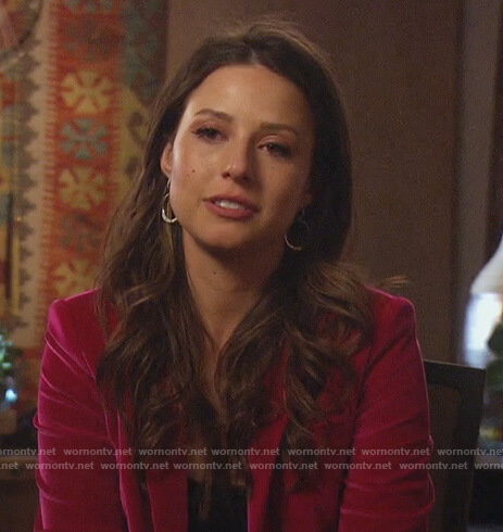 Katie’s pink velvet blazer on The Bachelorette