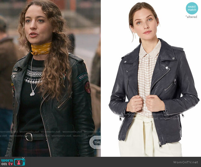 LaMarque Kiyoshi Leather Jacket worn by Sarah Cooper (Stella Baker) on The Republic of Sarah