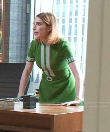 Lauren’s green striped mini dress on Younger