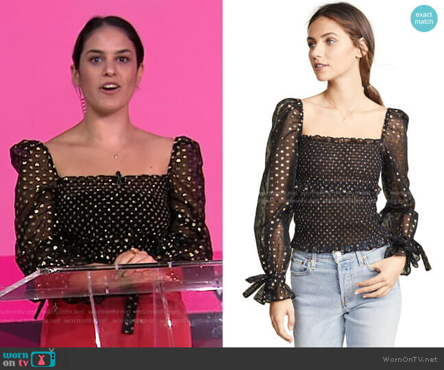 Likely Nicolette Top worn by Donna Farizan on Today