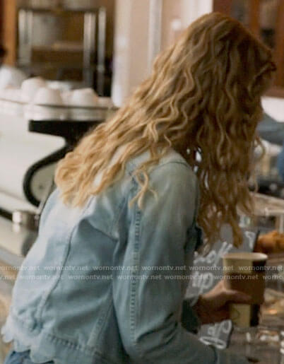 Lily’s scalloped trim denim jacket on High School Musical The Musical The Series