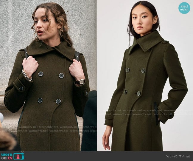 Mackage Elodie Coat worn by Sarah Cooper (Stella Baker) on The Republic of Sarah