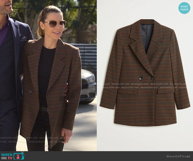 Mango Check Suit Blazer worn by Chloe Decker (Lauren German) on Lucifer