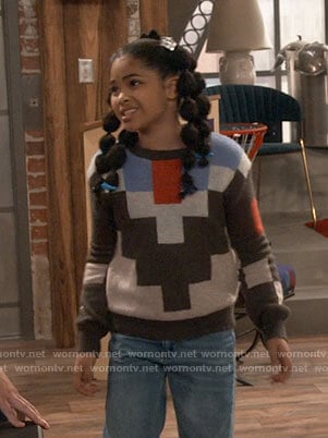 Millicent’s geometric print sweater on iCarly