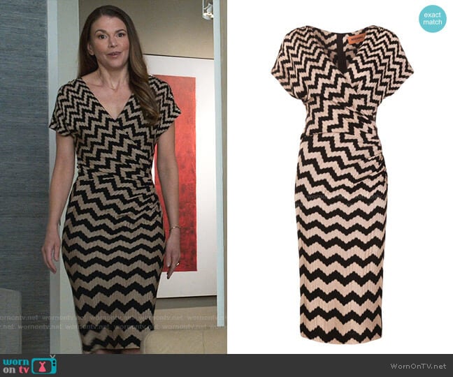 Missoni Zig-Zag Embroidered Midi Dress worn by Liza Miller (Sutton Foster) on Younger