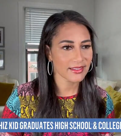 Morgan Radford’s rainbow snake print top on Today