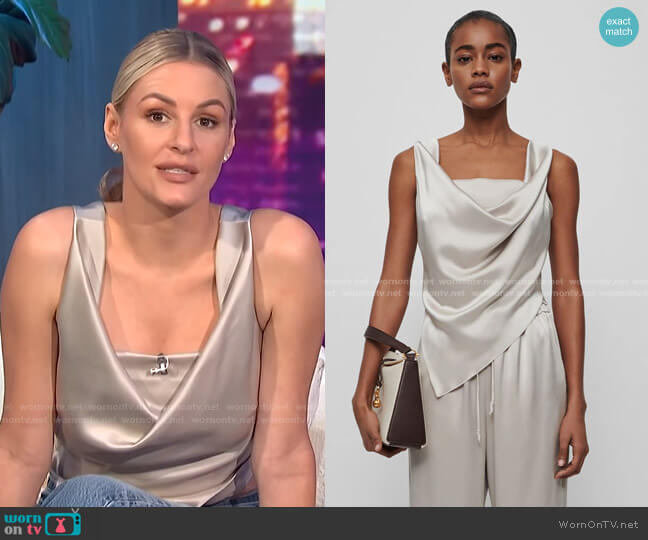 Nanushka Petra Top worn by Morgan Stewart on E! News